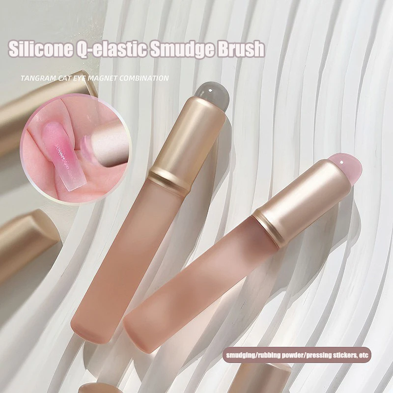 Nail Art Pink Soft - Silikonowy pędzel do zdobienia paznokci w
