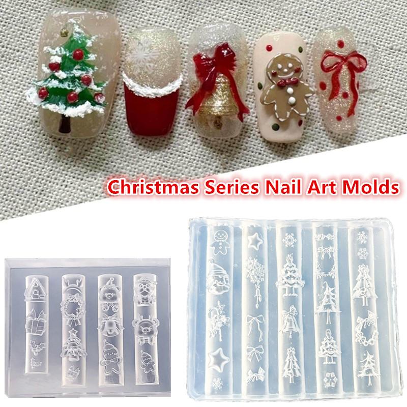 Nail Art For Men - Forma silikonowa do paznokci 3D Świąteczny