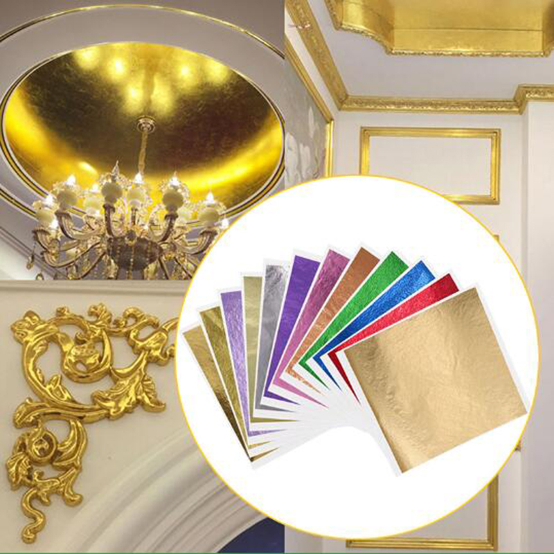Nail Art Gold - 1000 sztuk/paczka 13cm arkusze liści złoty