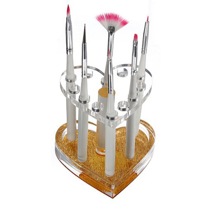 Nail Fan Brush - 12 otworów Pudełko do przechowywania pędzli