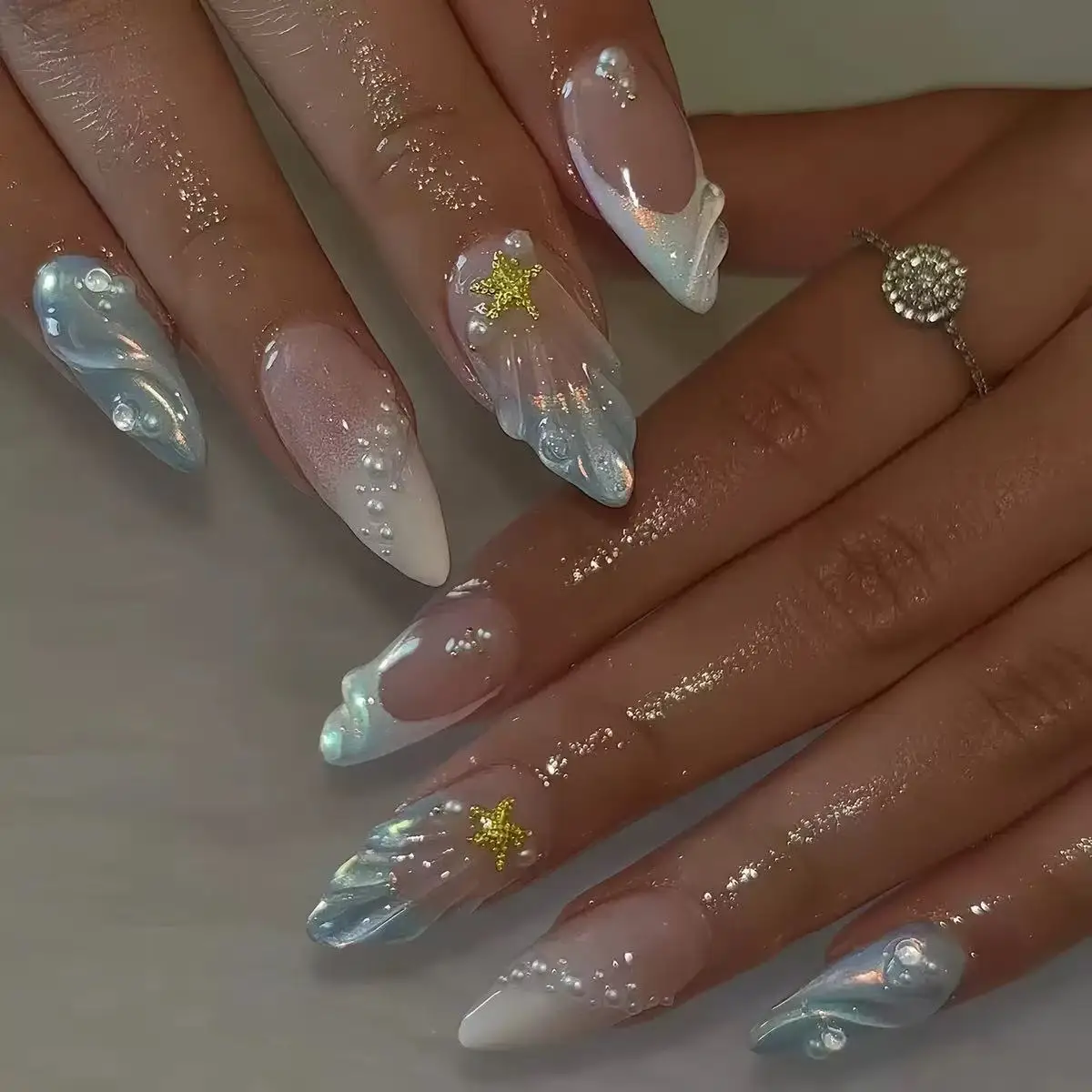 Nail Art Oval - Krótkie Owalne Sztuczne Paznokcie z Efektem