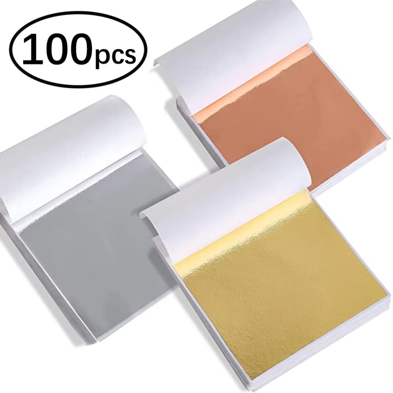 Nail Art Gold - 100 szt. Imitacja złota, srebra, miedzi,