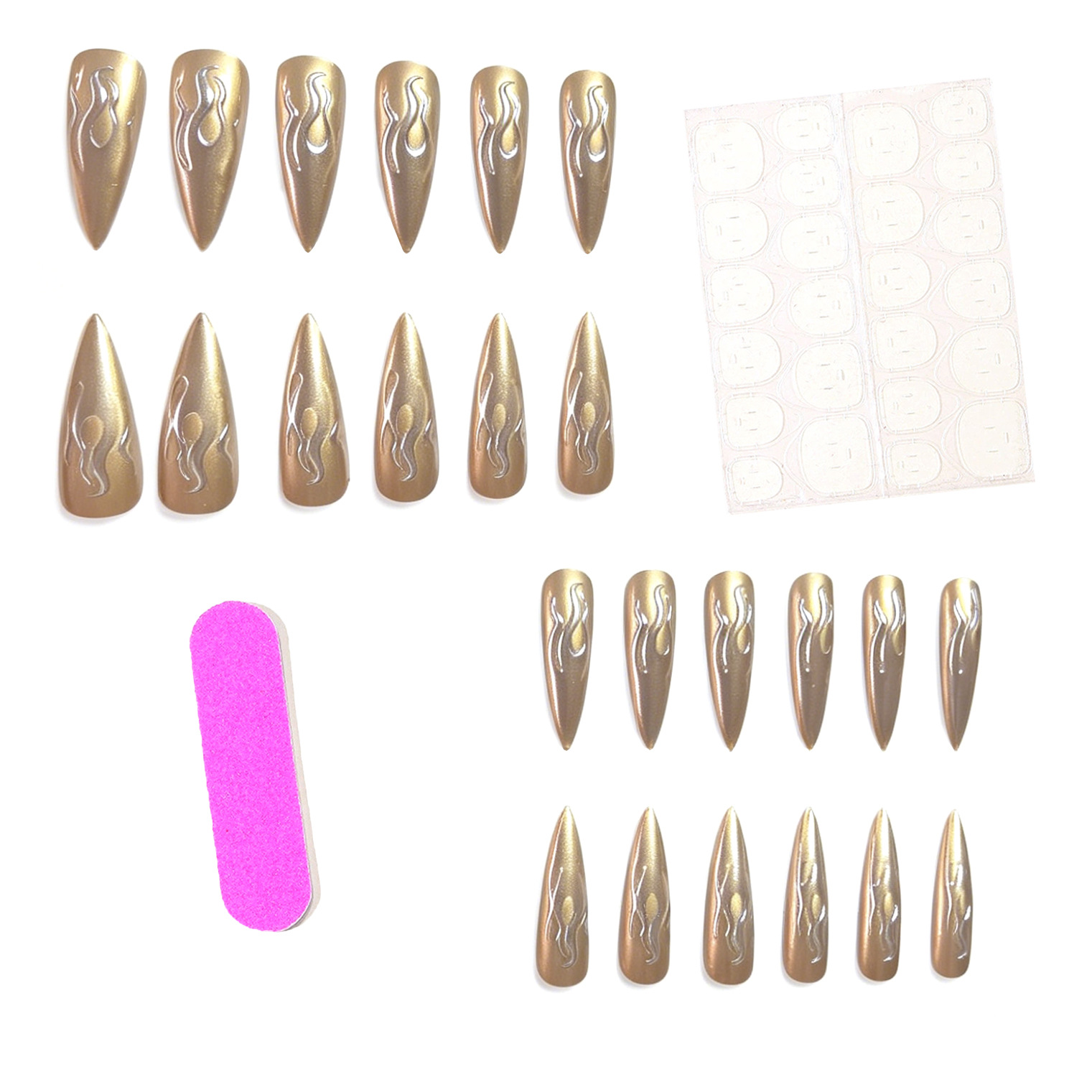 24 SZT. Paznokcie 3D Chromowan – Nail Art Gold recenzja i cena