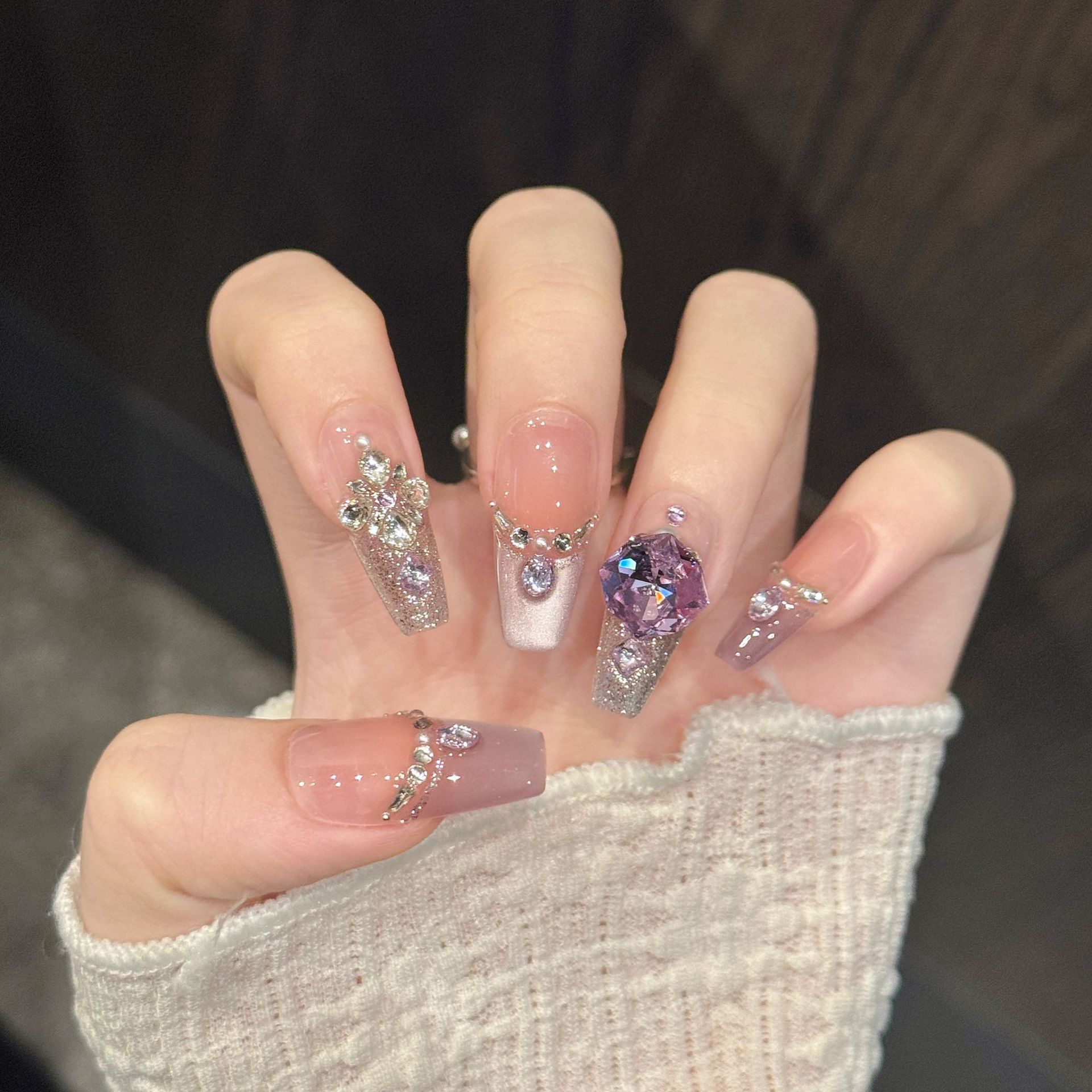 10 szt. Ręcznie Prasowane Pazn – Nail Art Oval recenzja i cena
