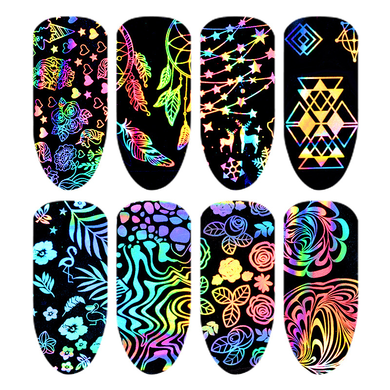 8szt Holograficzne kolorowe na – Nail Art Lotso recenzja i cena