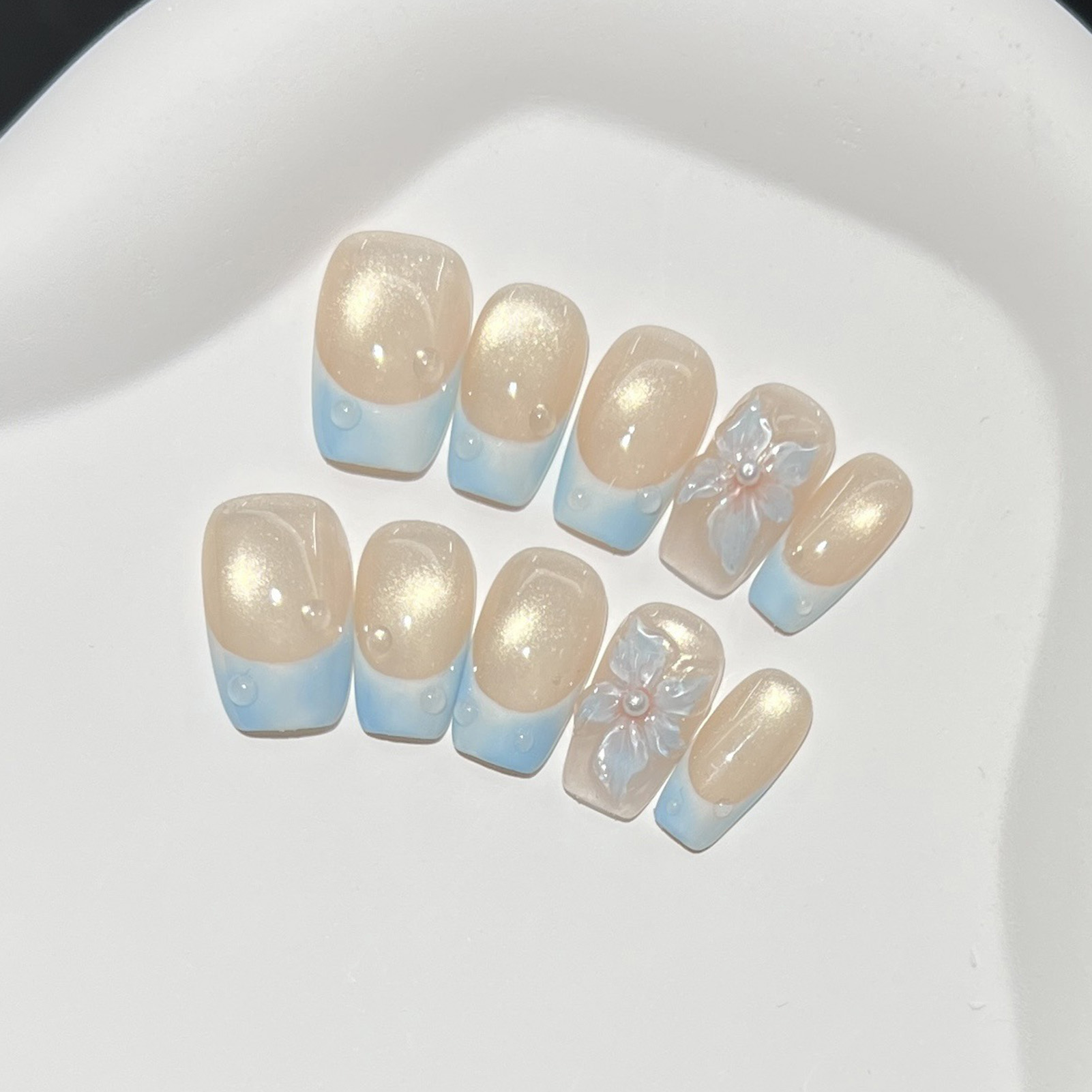 10 szt. Francuskie Niebieskie  – Nail Art Emerald recenzja i cena