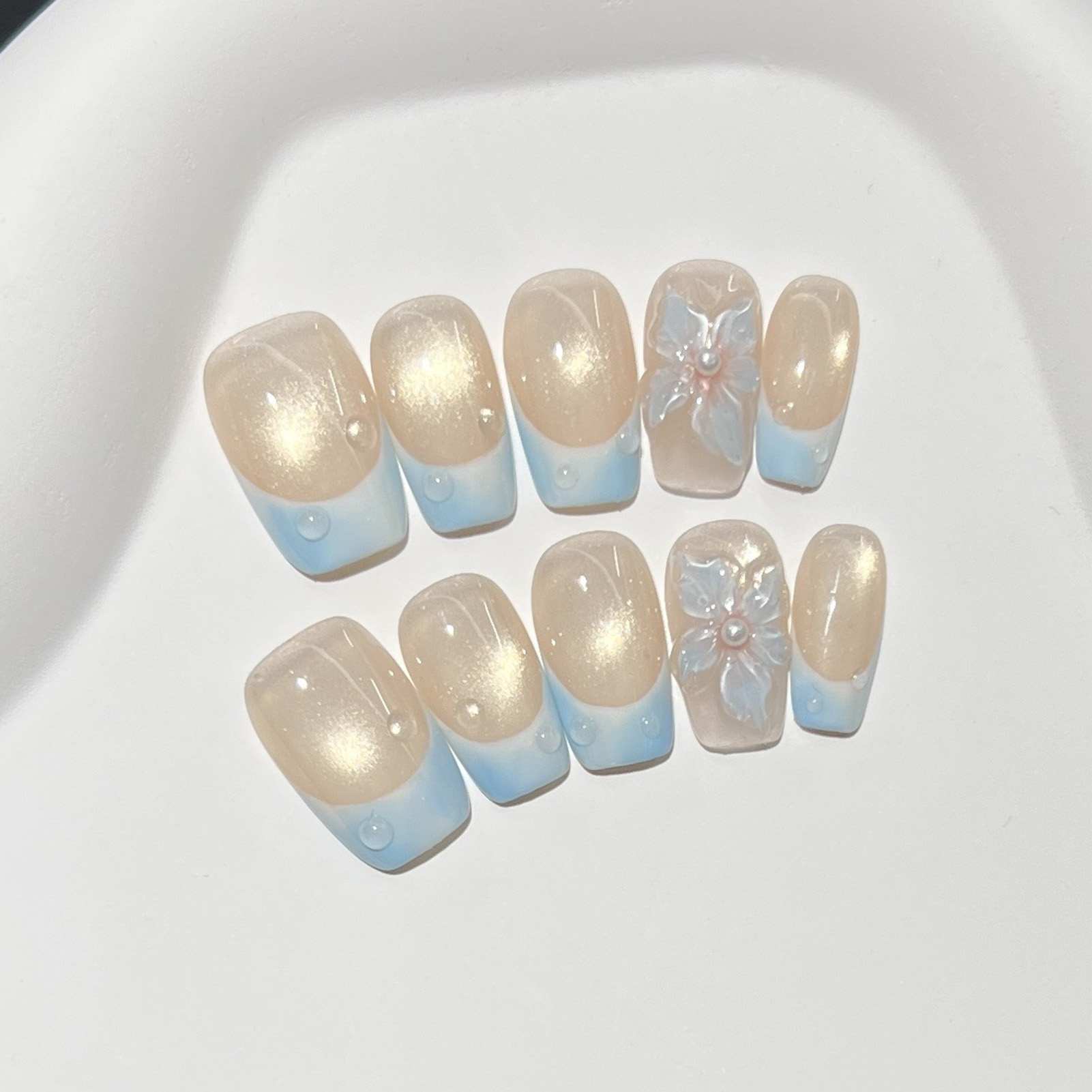 10 szt. Francuskie Niebieskie  – Nail Art Emerald recenzja i cena