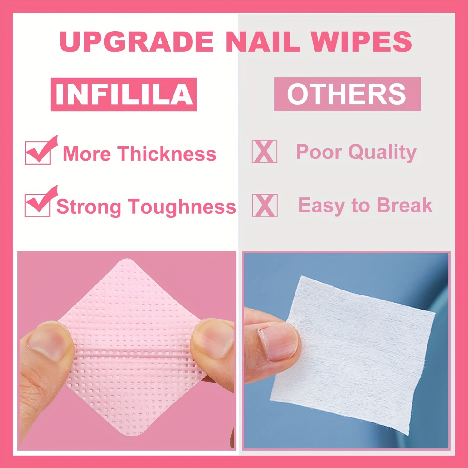 20/600 szt. Bezpyłowe chustecz – Nail Art Remove recenzja i cena