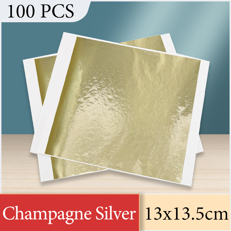 13x13.5cm Champagne Silver Foi – Nail Art Gold recenzja i cena