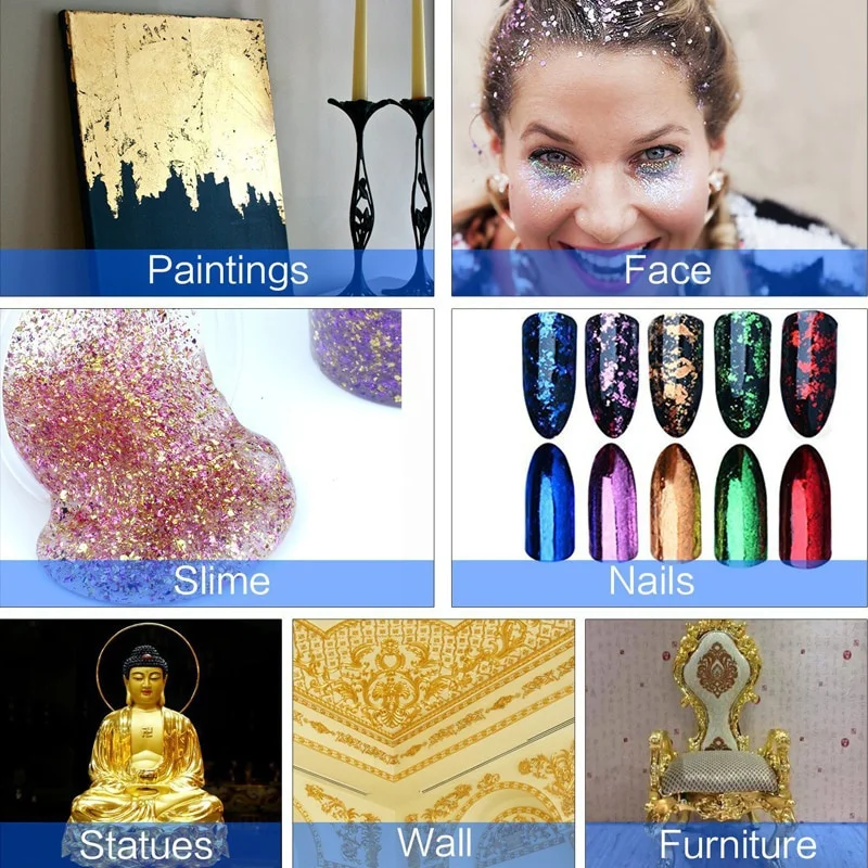 500 Arkuszy Imitacji Złota Sre – Nail Art Gold recenzja i cena