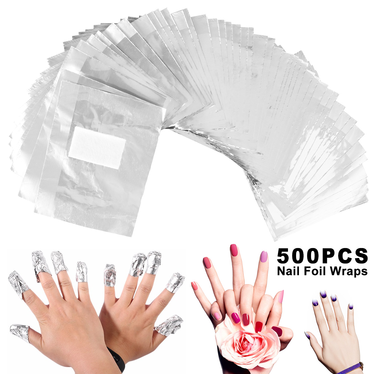 500/1000 szt. Aluminiowe folie – Nail Art Remove recenzja i cena