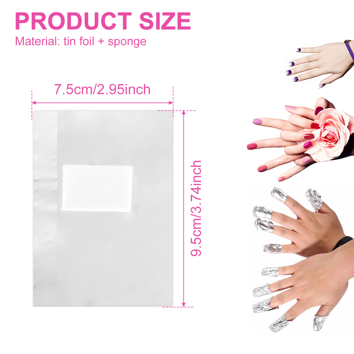 500/1000 szt. Aluminiowe folie – Nail Art Remove recenzja i cena