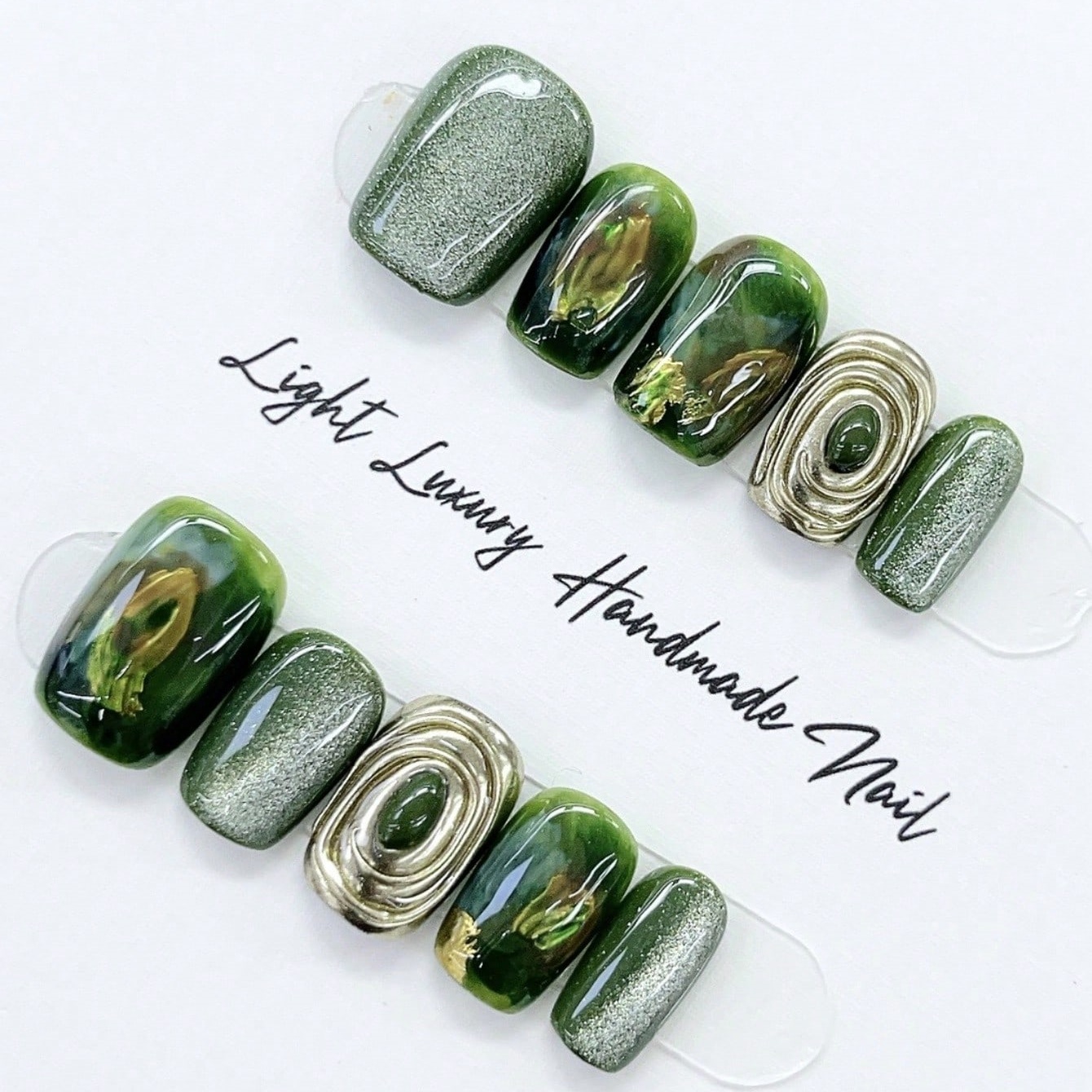 10 szt. Czysto ręcznie dociska – Nail Art Emerald recenzja i cena